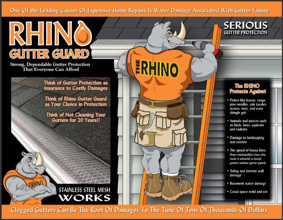 Rhino Gutter Guard Infographic